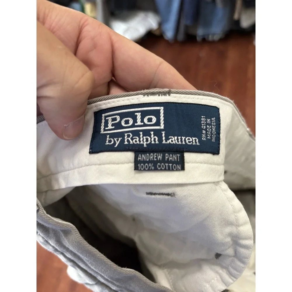 Polo Ralph Lauren Andrew Pant Mens 36x34 Fits 36x31 Green Straight Leg Preppy